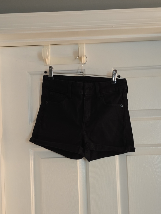 American Eagle Outfitters Pants - American Eagle Outfitters Black Cuffed Hem Jean Shorts